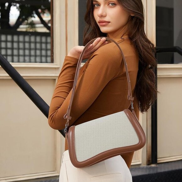 Small Shoulder Bags,Purses for Women Vegan Leather Crossbody Handbag Clutch Hobo - Picture 2 of 7